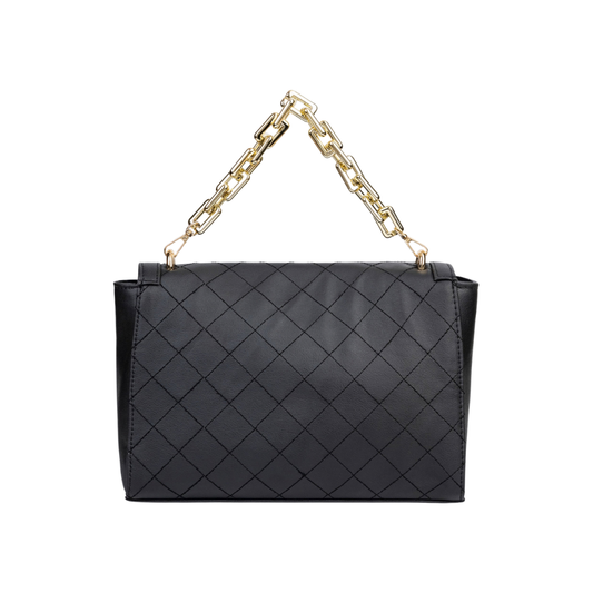 Black Stitched Handbag