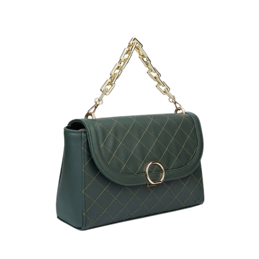 Green Stitched Handbag