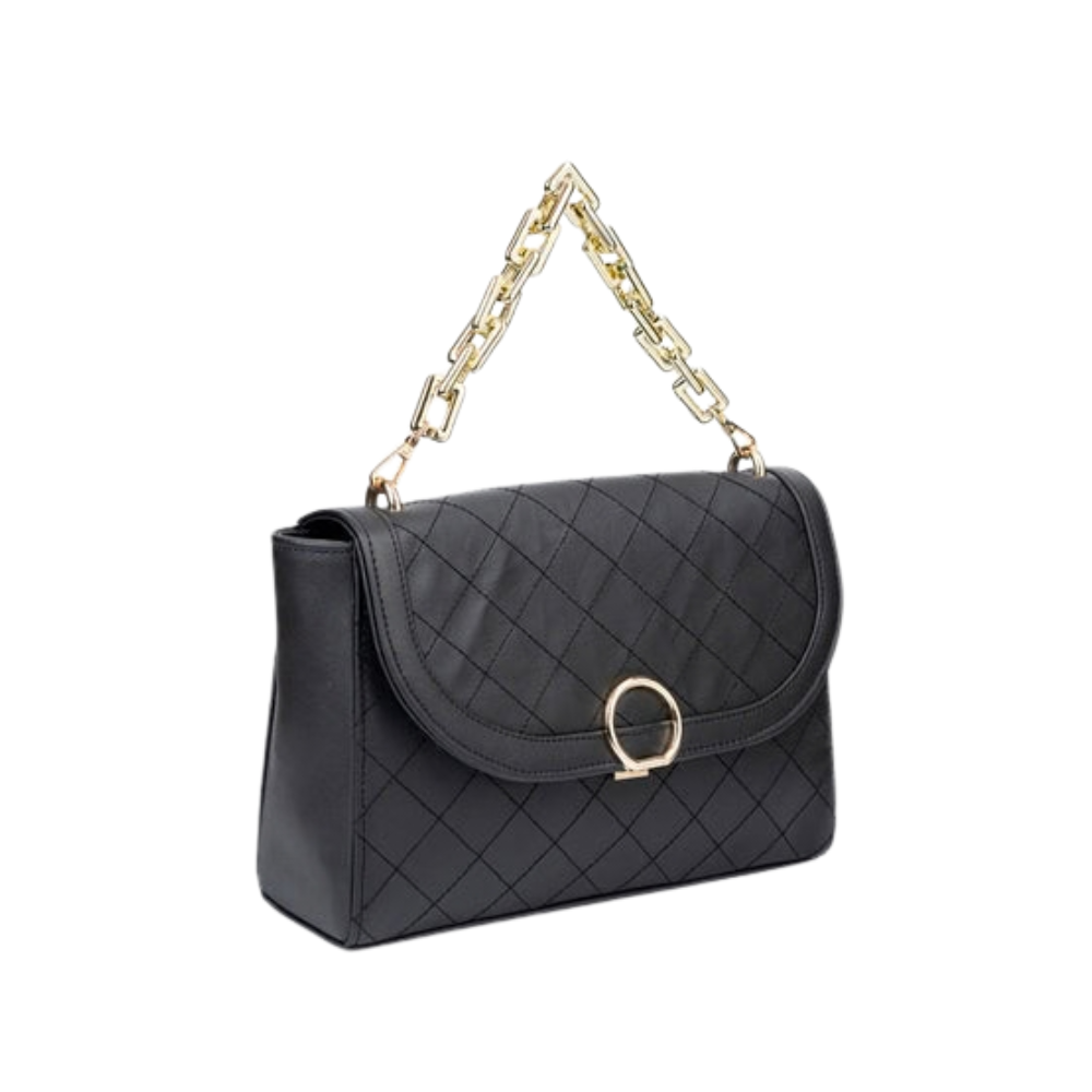 Black Stitched Handbag