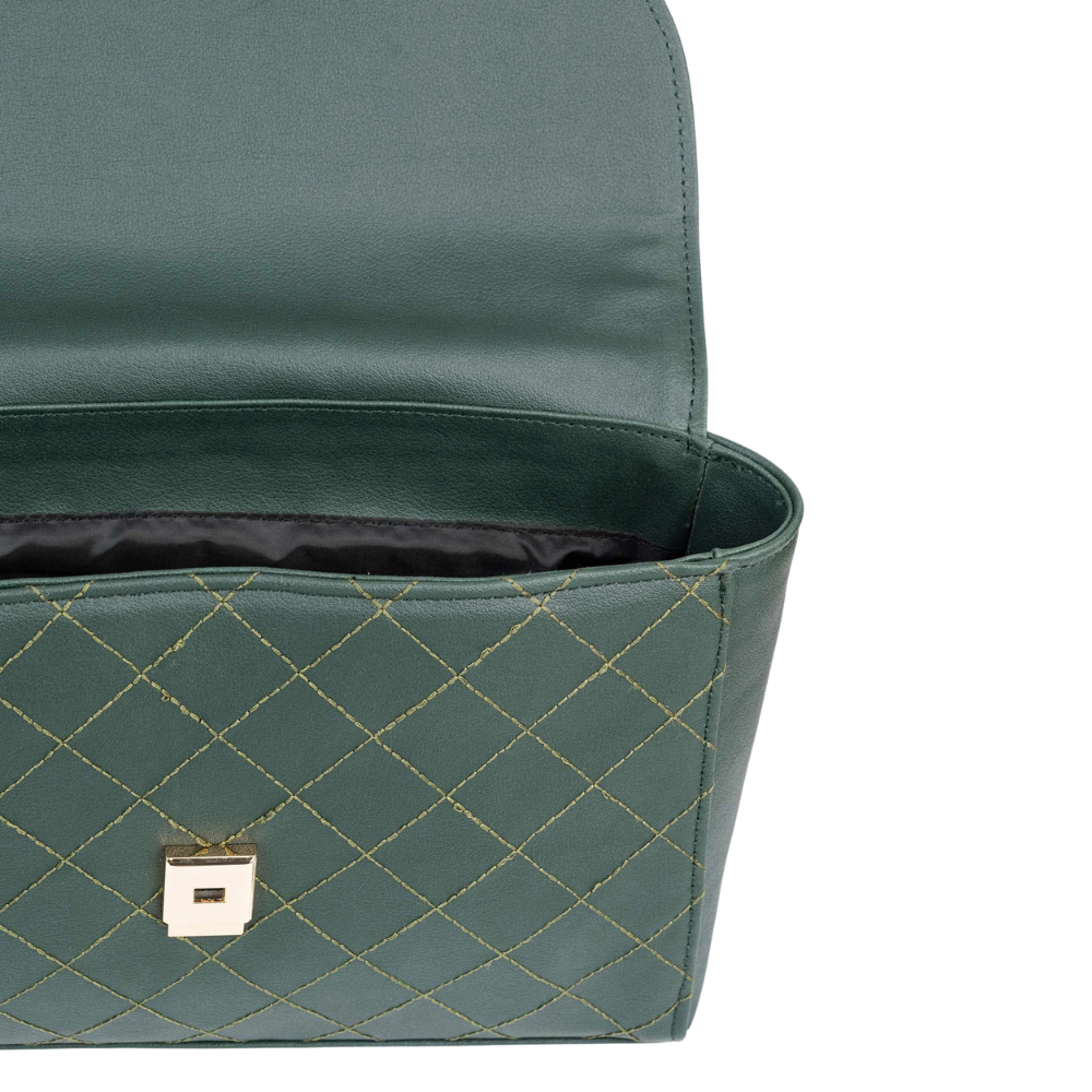 Green Stitched Handbag