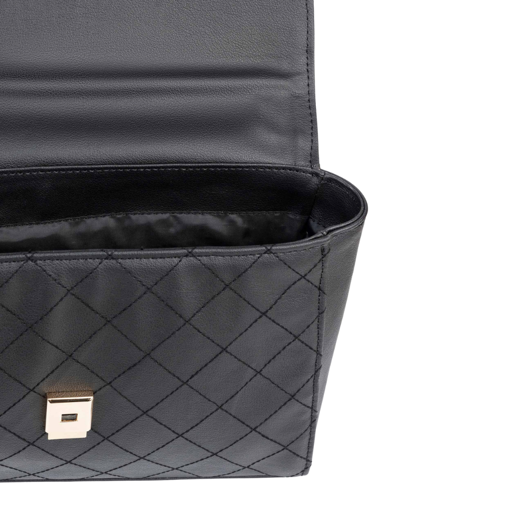 Black Stitched Handbag